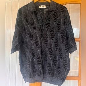 Vintage 80s St. Croix Woven pullover Large